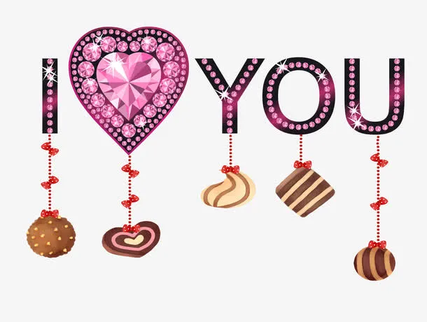 英文字婚庆装饰效果免抠