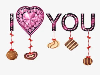 英文字婚庆装饰效果免抠