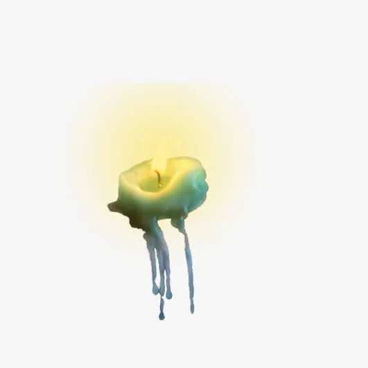 蜡烛燃烧蜡油滴落效果免抠