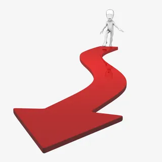 3D立体箭头小人免抠