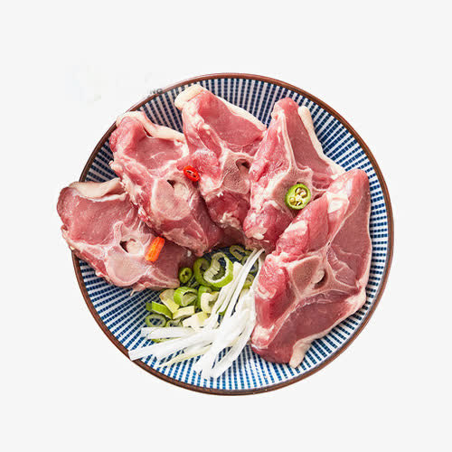 新疆羊肉新鲜羊蝎子火锅食材免抠