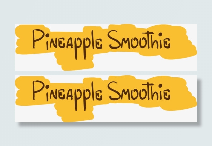 pineapple smoothie艺术字矢量免抠
