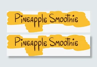 pineapple smoothie艺术字矢量免抠