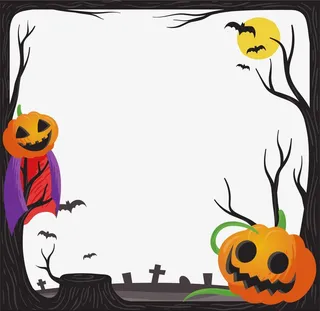 万圣节南瓜藤蔓元素免抠