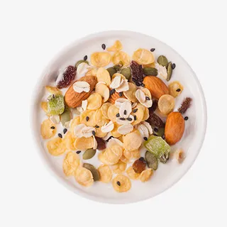 产品实物营养水果燕麦片免抠