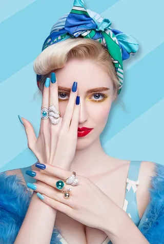 美甲店面装饰画高清