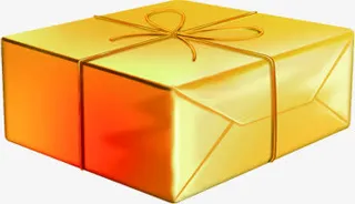 金色圣诞盒子图片免抠