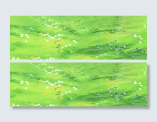 手绘草坪背景banner高清