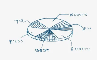 矢量线稿饼形图素材免抠