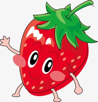 矢量表情之草莓免抠