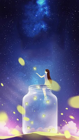 七夕梦幻H5背景高清