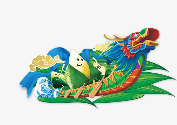 精美龙舟粽子免抠