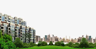 城市住宅小区房子免抠