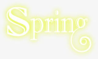 黄色卡通春天靓丽字母免抠