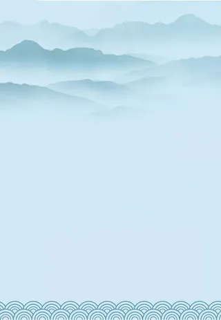 蓝色清新中国风海报背景设计高清