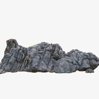 假山石头写实素材免抠