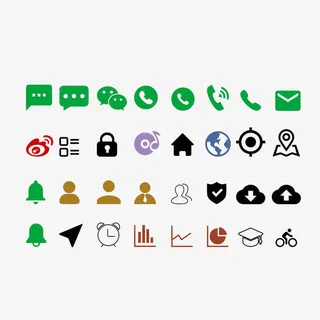 手机应用小图标免抠图标元素