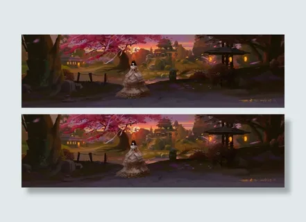 彩绘风格高清天空渲染效果免抠