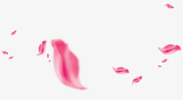 粉色清新花瓣漂浮素材免抠