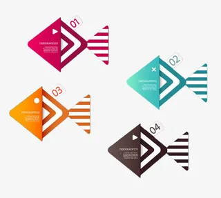 鱼型图标素材免抠