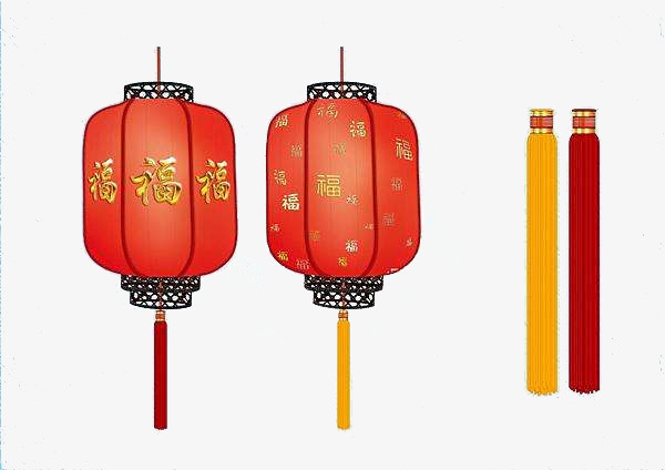 红灯笼单独穗子免抠