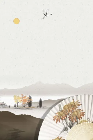 中国风重阳节海报背景高清