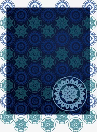 青绿色花纹纹理免抠