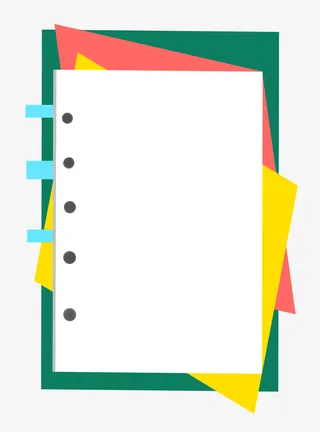 彩色活页记事本矢量标题文本装饰背景框