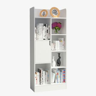 现代组装格子书架免抠