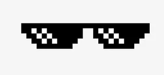 马赛克眼镜素材免抠装饰生活用品元素