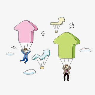 箭头热气球免抠