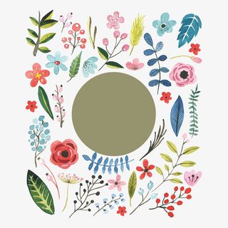 母亲节漂亮装饰花朵边框免抠