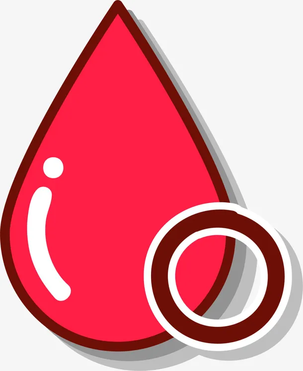 红色闪耀血液血滴免抠