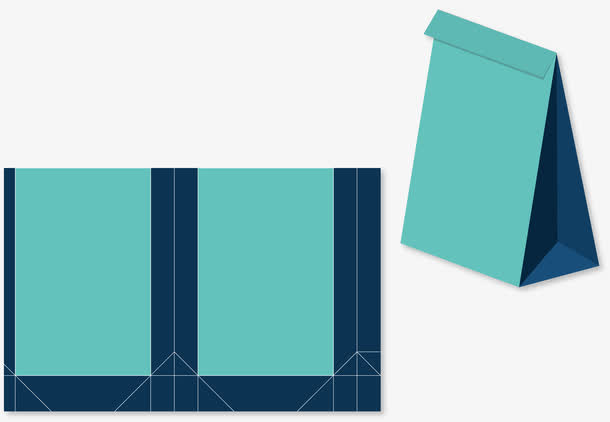 矢量手绘包装纸袋免抠