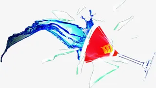 春天破碎的酒杯装饰免抠