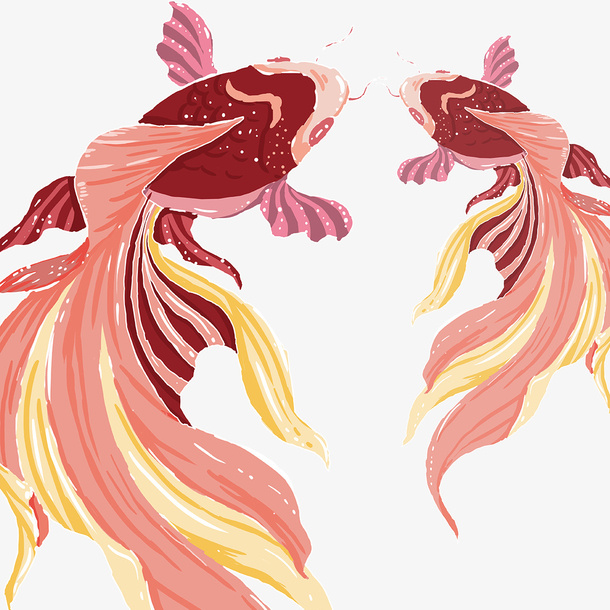 国潮锦鲤鱼年年有鱼免抠