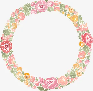 多彩婚礼圆形花环免抠 多彩婚礼圆形花环免抠