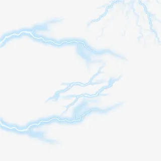 蓝色闪电素材免抠
