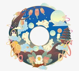 中秋节的插画免抠