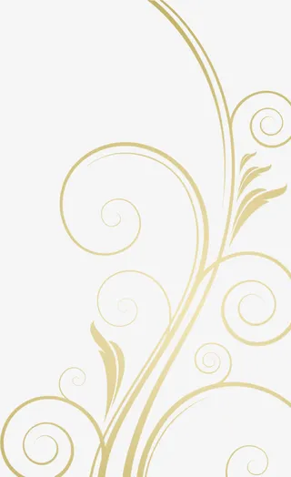 简约大气枝叶邀请函免抠