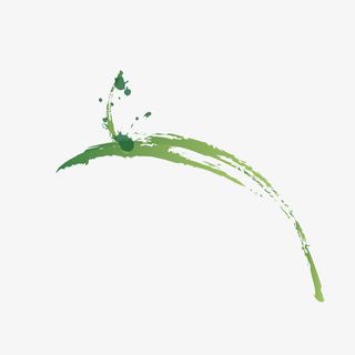 矢量绿色墨迹装饰免抠