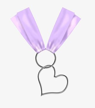 彩带心形挂件免抠