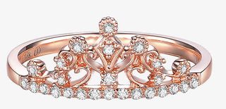 佐卡伊玫瑰18K金钻戒免抠