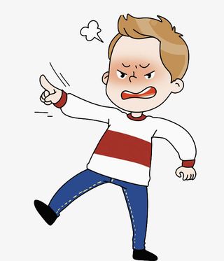 生气的男孩免抠图免抠