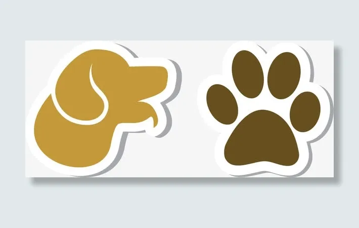 猎犬狗头和爪子免抠