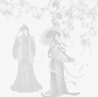 古风花下美人免抠