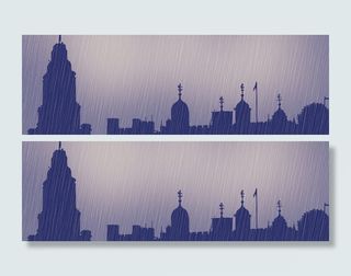 大雨倾城背景高清