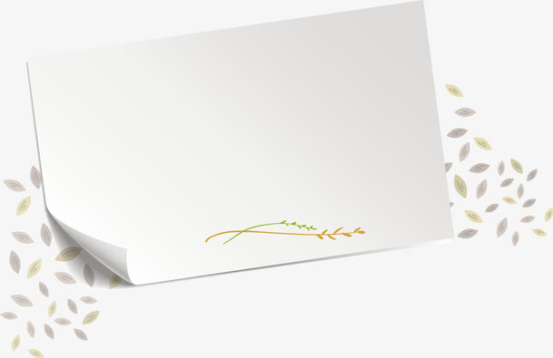 手绘白色纸张免抠