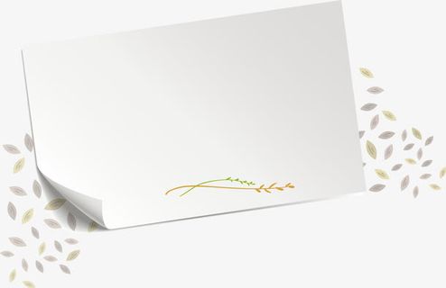 手绘白色纸张免抠