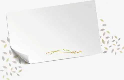 手绘白色纸张免抠